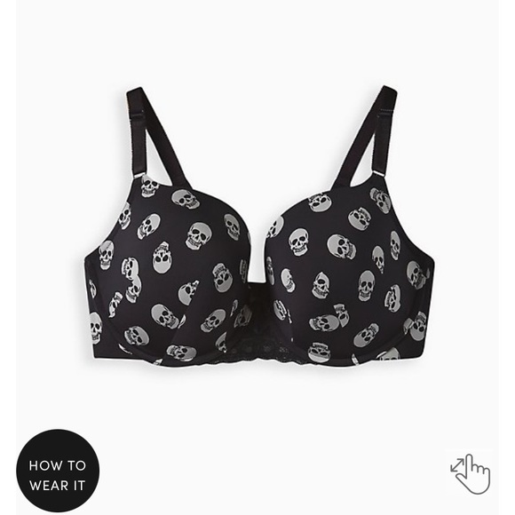 torrid Other - Torrid T-Shirt Push-Up Skull Print 360° Back Smoothing™ Bra Size 48B NWT